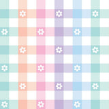Minky Plush Fabric Pastel Gingham Daisy 58-60"