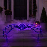 128 Inch Purple Plush Spider Halloween Decor UV Light