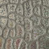 Velvet Hologram Embossed Giraffe Print Fabric