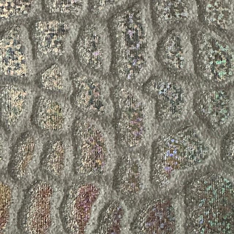 Velvet Hologram Embossed Giraffe Print Fabric