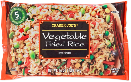 Vegetable Fried Rice Frozen Asian Style Ready Meal 16 Oz