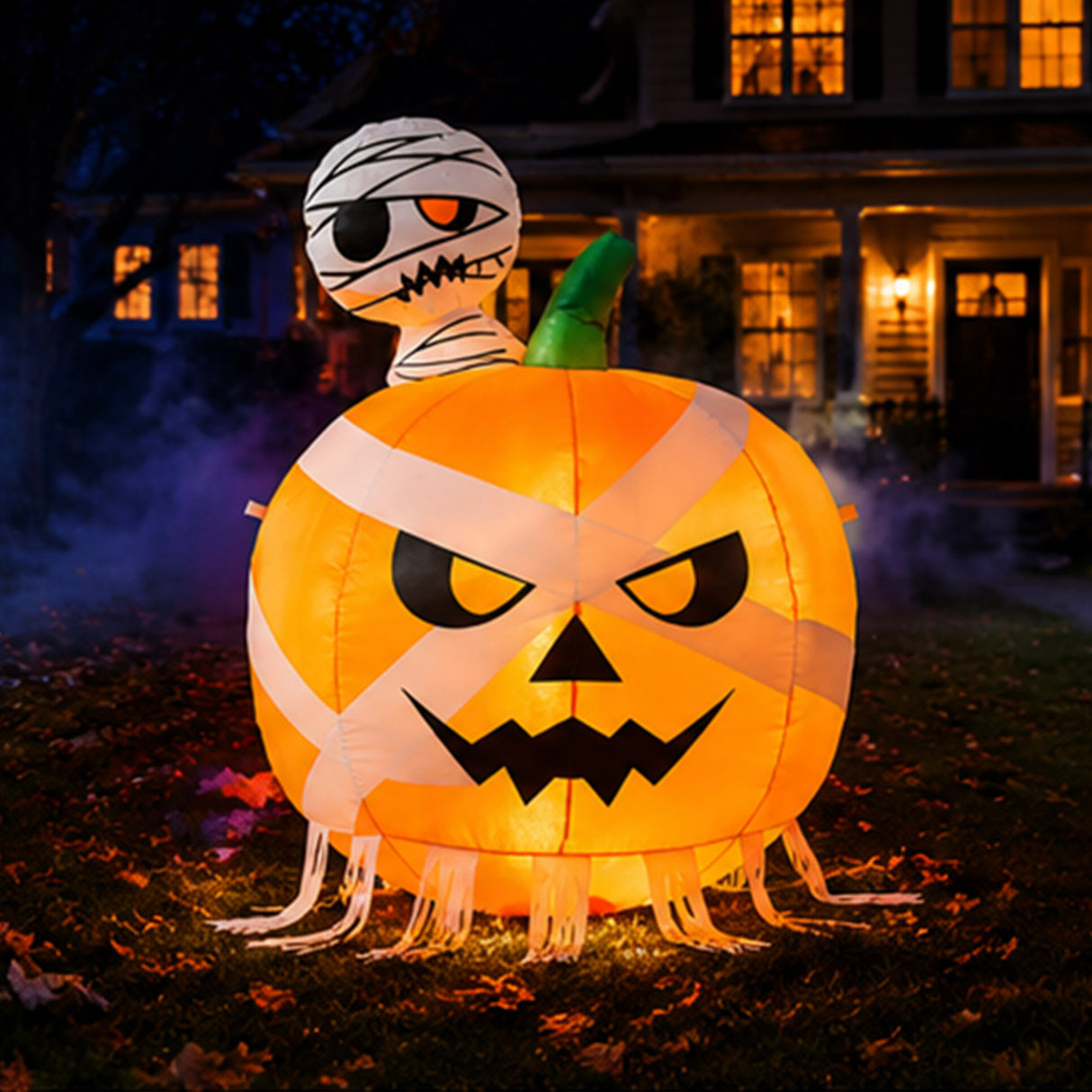 47.2" Horror Pumpkin Halloween Yard Decoration