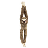 Hanging Sloth Plush Brown 18"