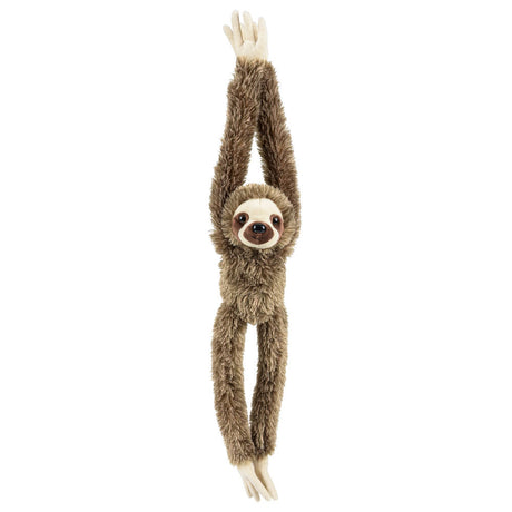 Hanging Sloth Plush Brown 18"