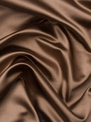 Stretch Silk Charmeuse Chocolate Brown