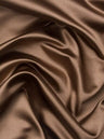 Stretch Silk Charmeuse Chocolate Brown