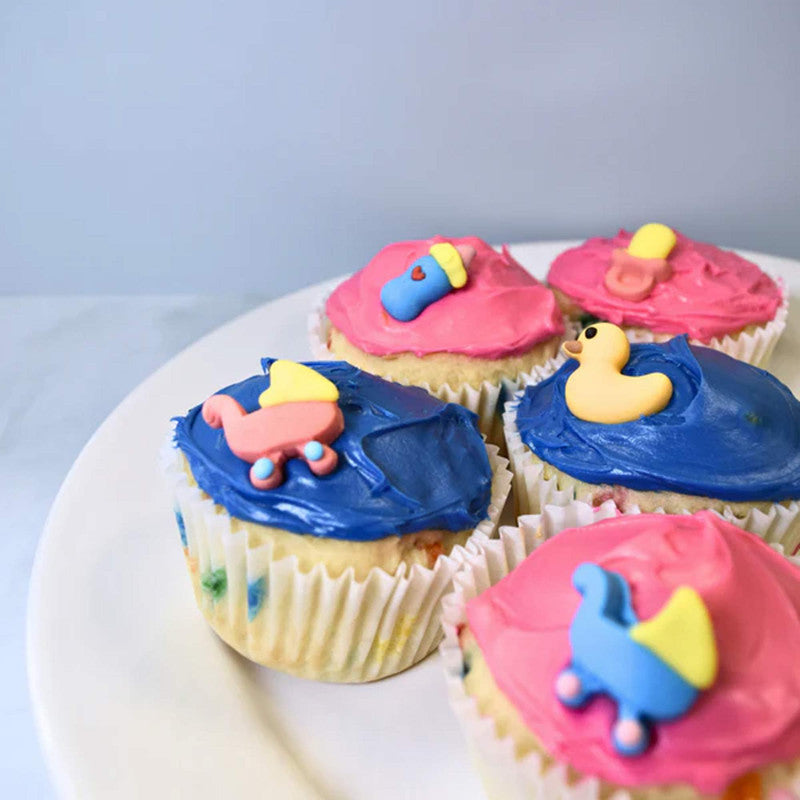 Baby Gender Reveal Shower Cake Cupcake Toppers