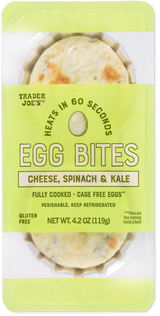 Mediterranean Inspired Cheese Spinach and Kale Egg Bites