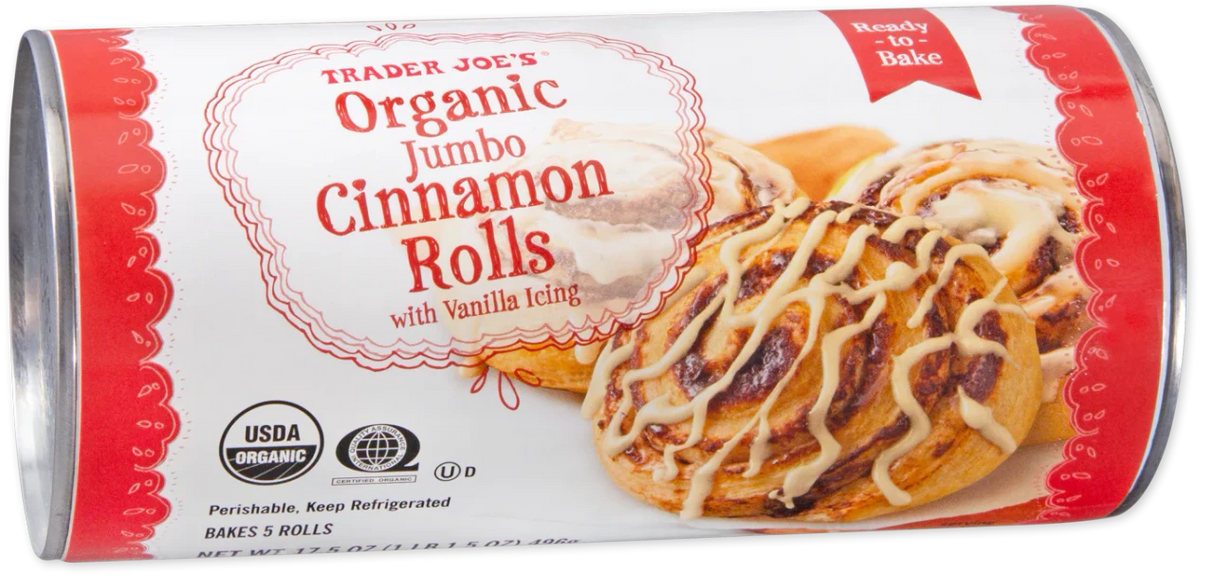 Organic Jumbo Cinnamon Rolls with Vanilla Icing
