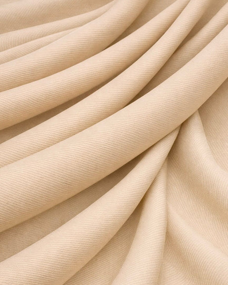 Beige Denim Look Stretch Twill