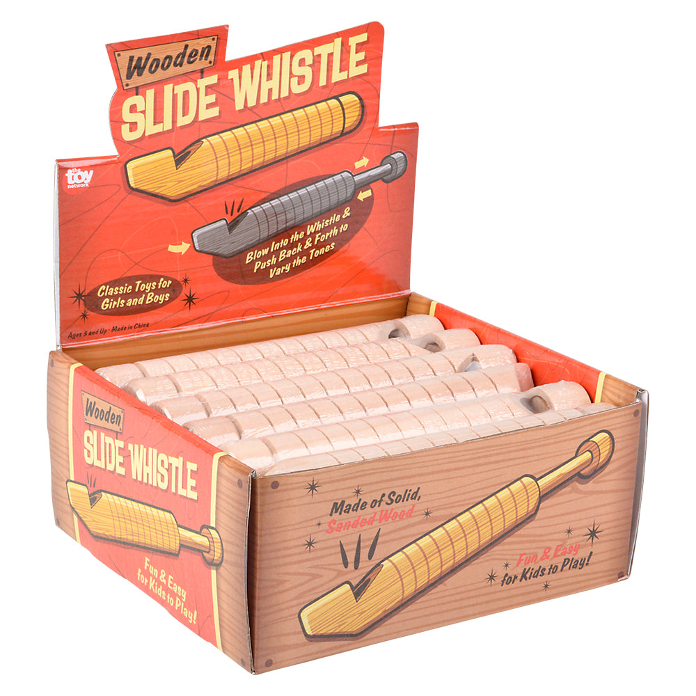 Wooden Slide Whistle 7.5" (24 Pc Display)