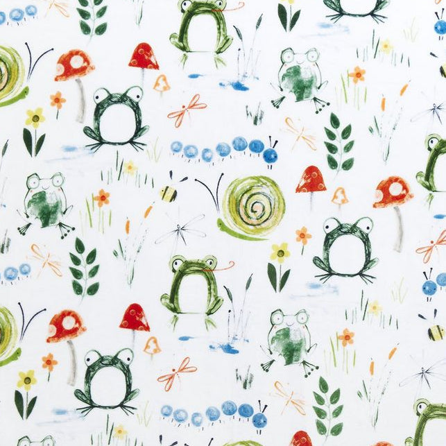 Cuddle Fabric Toadstool Tale Loden Print 58-60"