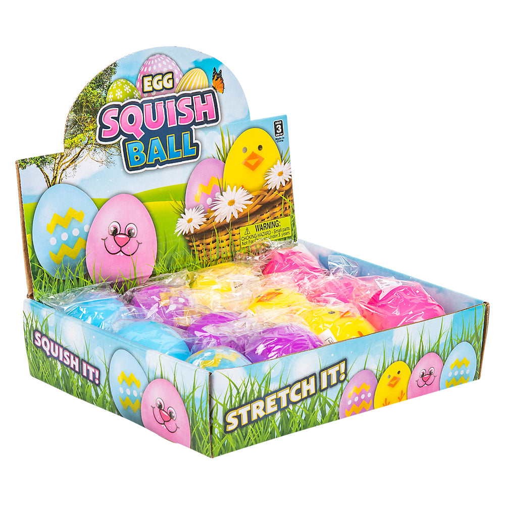 Gummi Easter Egg Squeeze Toy (12 Pc Display)