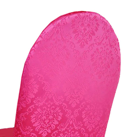 1 Piece Timeless Damask Jacquard Polyester Chair Cover Fuchsia