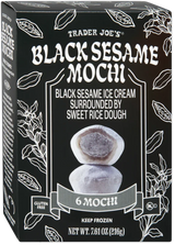 Black Sesame Mochi Ice Cream Sweet Rice Dough Dessert 7.61 Oz