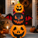 6FT Pumpkin Devil Halloween Decoration 3 Piece Set