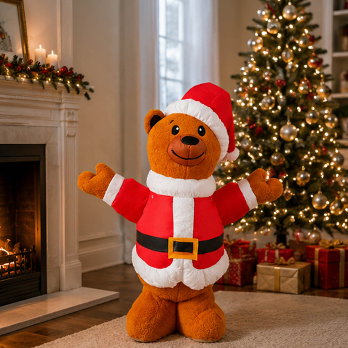 6FT Plush Teddy Bear Christmas Holiday Yard Decoration
