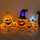 8FT Witch Hat Pumpkin Halloween Yard Decoration Set