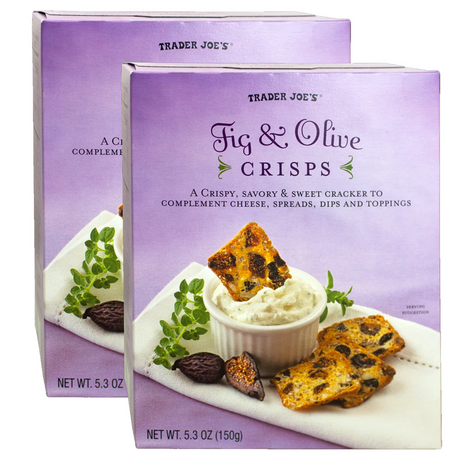 Trader Joe's Fig & Olive Crisps For Sweet Snack (5.3 Oz)