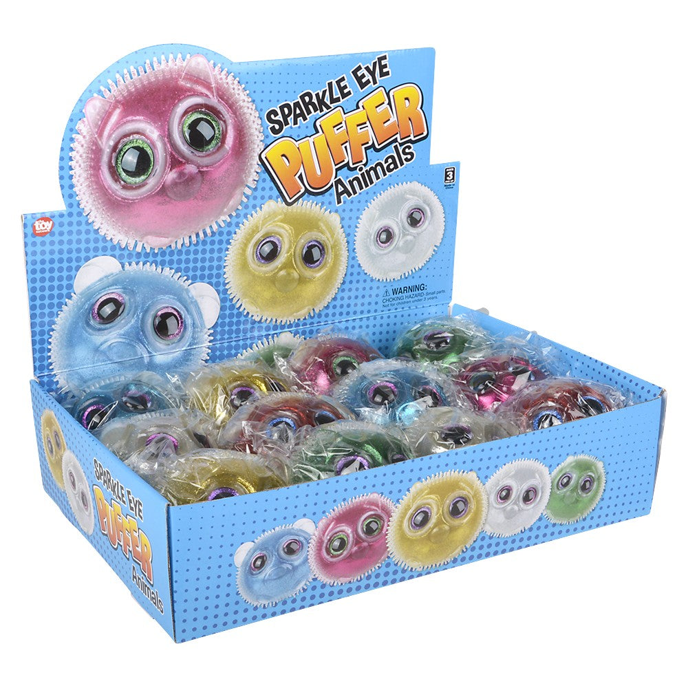 Sparkle Eye Puffer Animals (12 Pc Display)