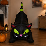 6FT Black Cat Halloween Inflatable Yard Decoration
