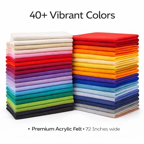 Acrylic Felt Fabric by the Yard 72" Wide