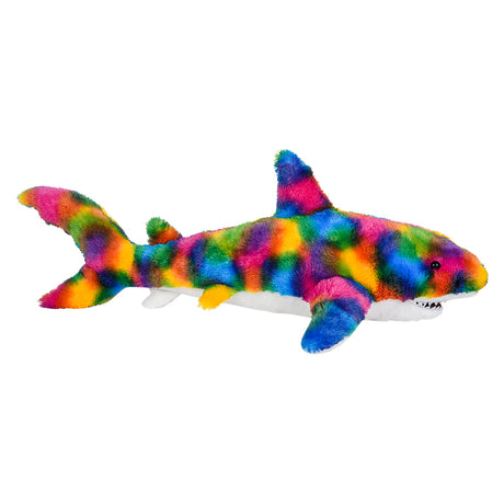 Rainbow Splatter Shark Plush