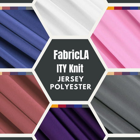 Red ITY Polyester Spandex Knit Fabric