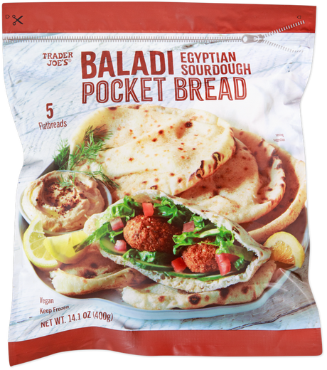 Baladi Egyptian Sourdough Pocket Bread Frozen Flatbread 14.1 Oz