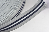 Sports Elastic Trim Gray Navy Blue 1 Inch