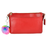 Rainbow Furry Pom Pom Clip-On Keychains (1 DZ)