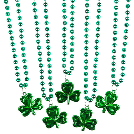 Shamrock Beaded Necklaces (1 DZ)