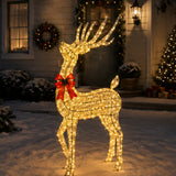 108" Lighted Wicker Reindeer Outdoor Christmas Decor