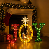LED Lighted JOY Sign Christmas Outdoor Decoration