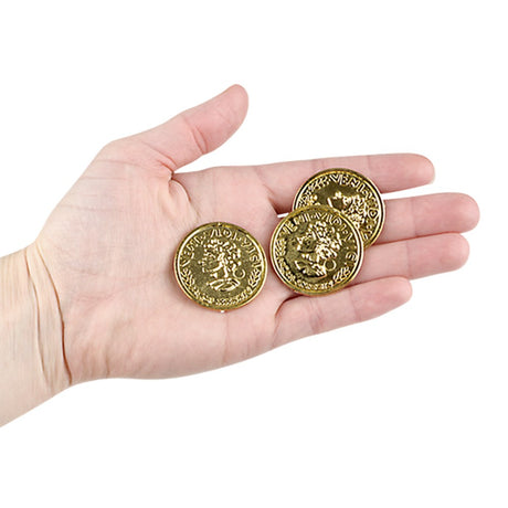 Gold Coin Plastic Coins (144 Pc Poly Bag)