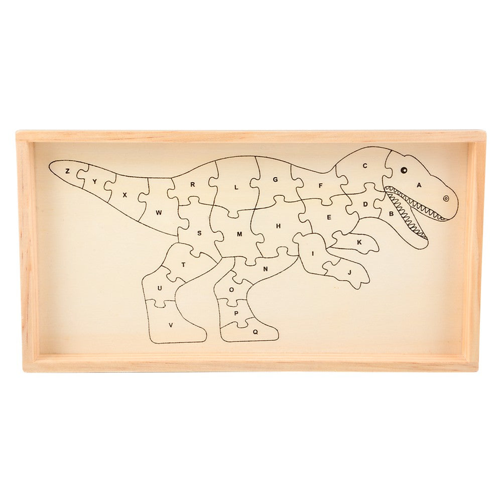 Wooden T-Rex Letter Puzzle (1 PC)