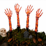 Orange Light Ghost Hands Halloween Decor 2 Pair Set