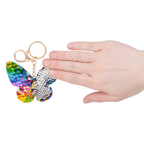 Flip Sequin Butterfly Keychain (12 PC Bag)