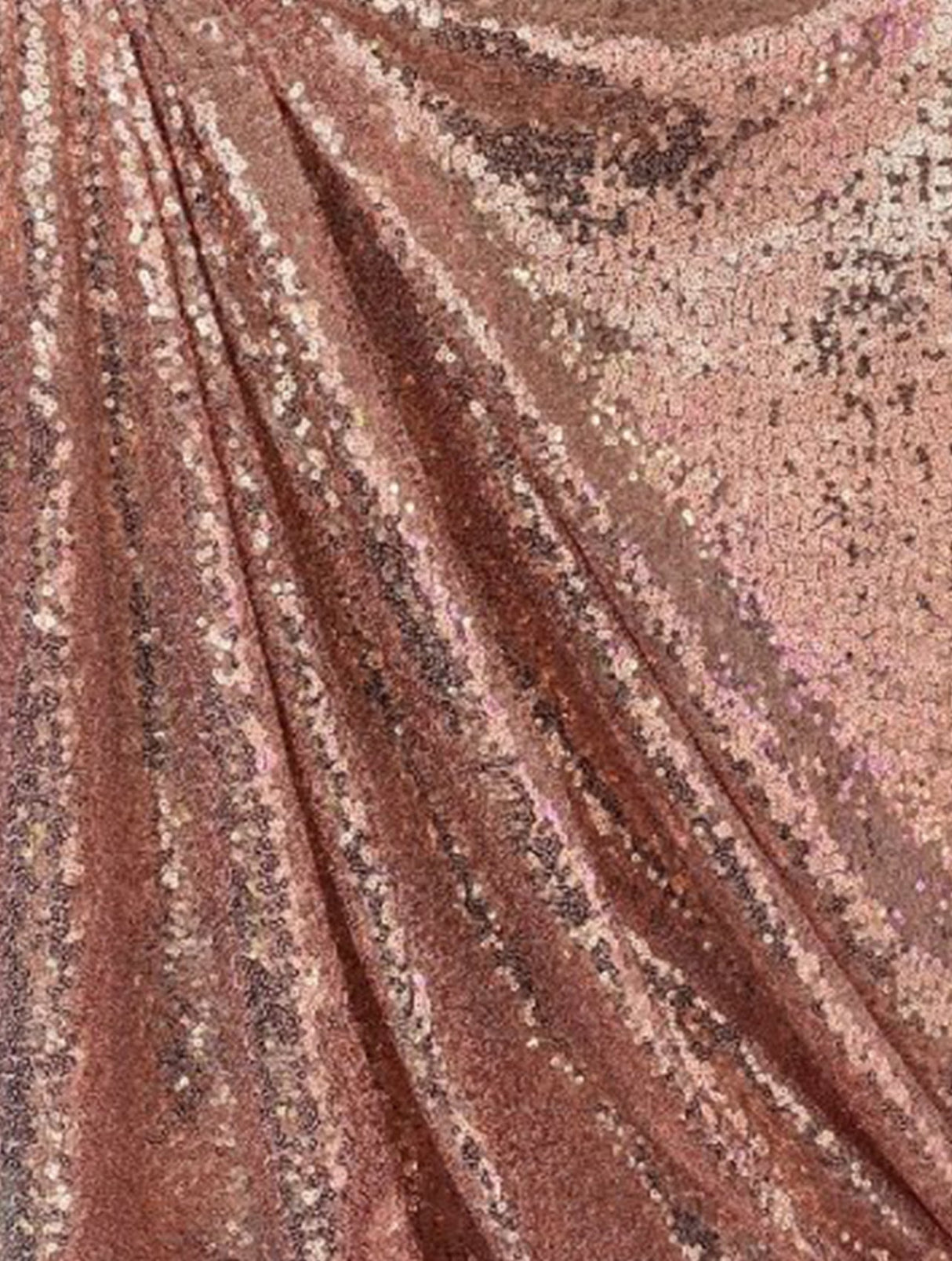 Stretch Sequin on Mesh Rose Gold