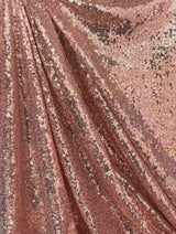 Stretch Sequin on Mesh Rose Gold
