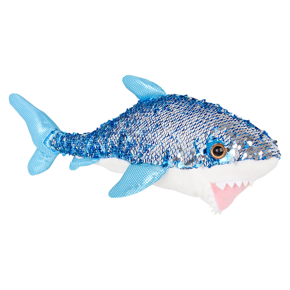 Sequin Great White Shark Plush