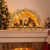 LED Christmas Decor MDF Holiday Lighted Table Display