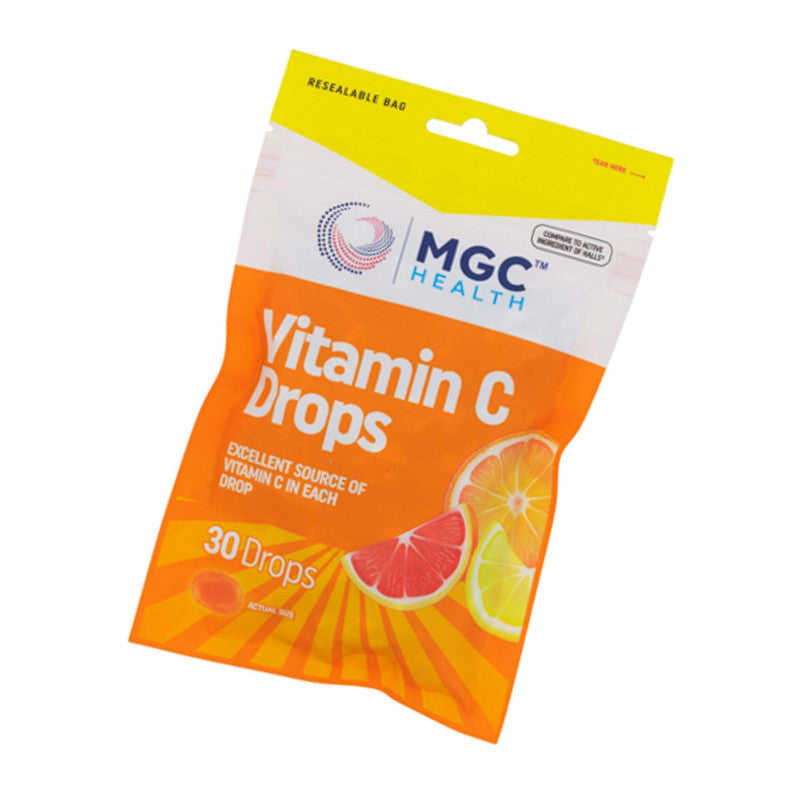 Cough Drops 30ct Vitamin C MGC Health Soothe