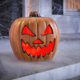 12 in Halloween Classics Battery Operated Animated Lighted Talking Rotten Jack-O-Lantern The Home Depot Home Accents Holiday