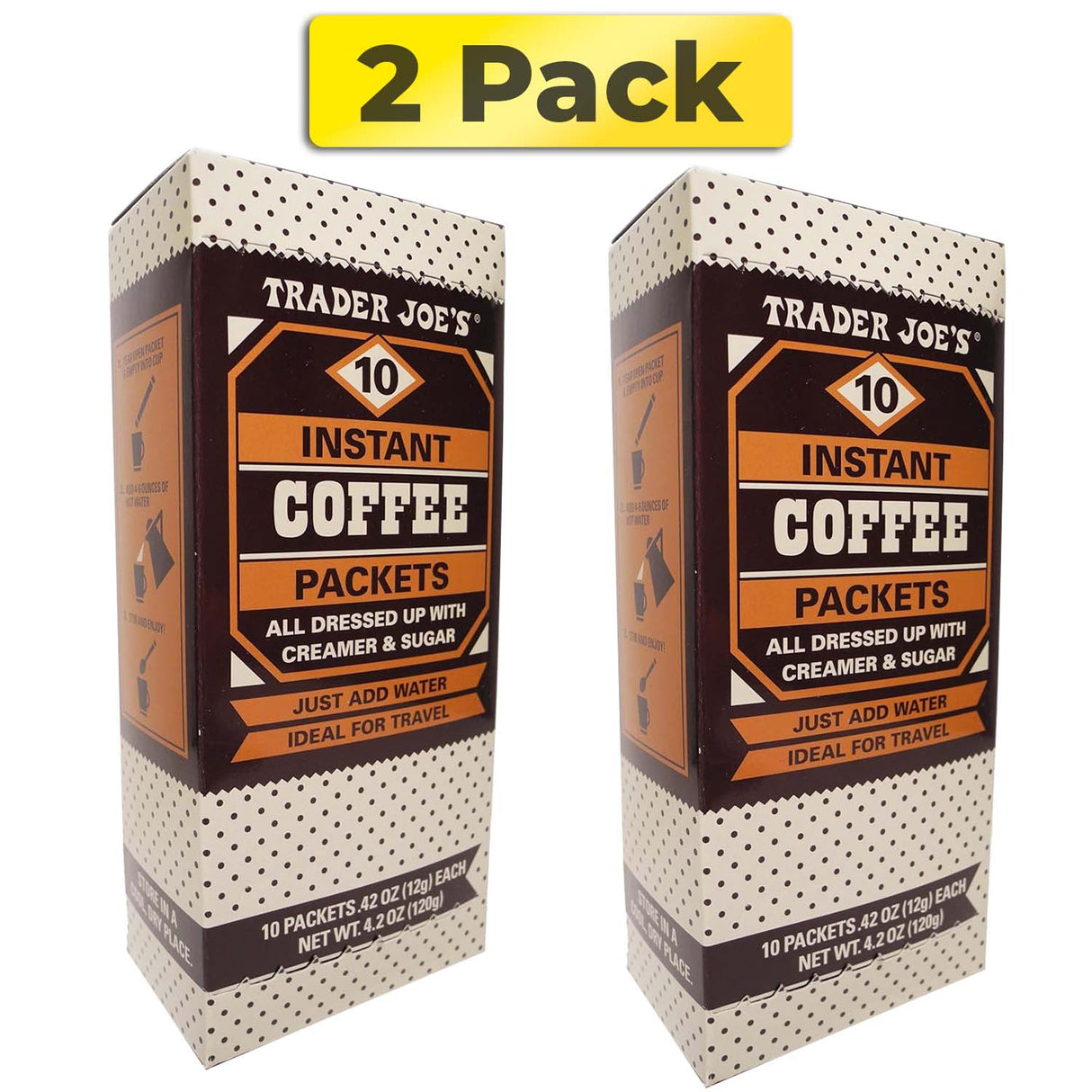 Trader Joes Instant Coffee Packets 3 boxes of 10 packet each