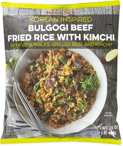 Bulgogi Beef Fried Rice with Kimchi Korean Style Frozen Meal 16 Oz