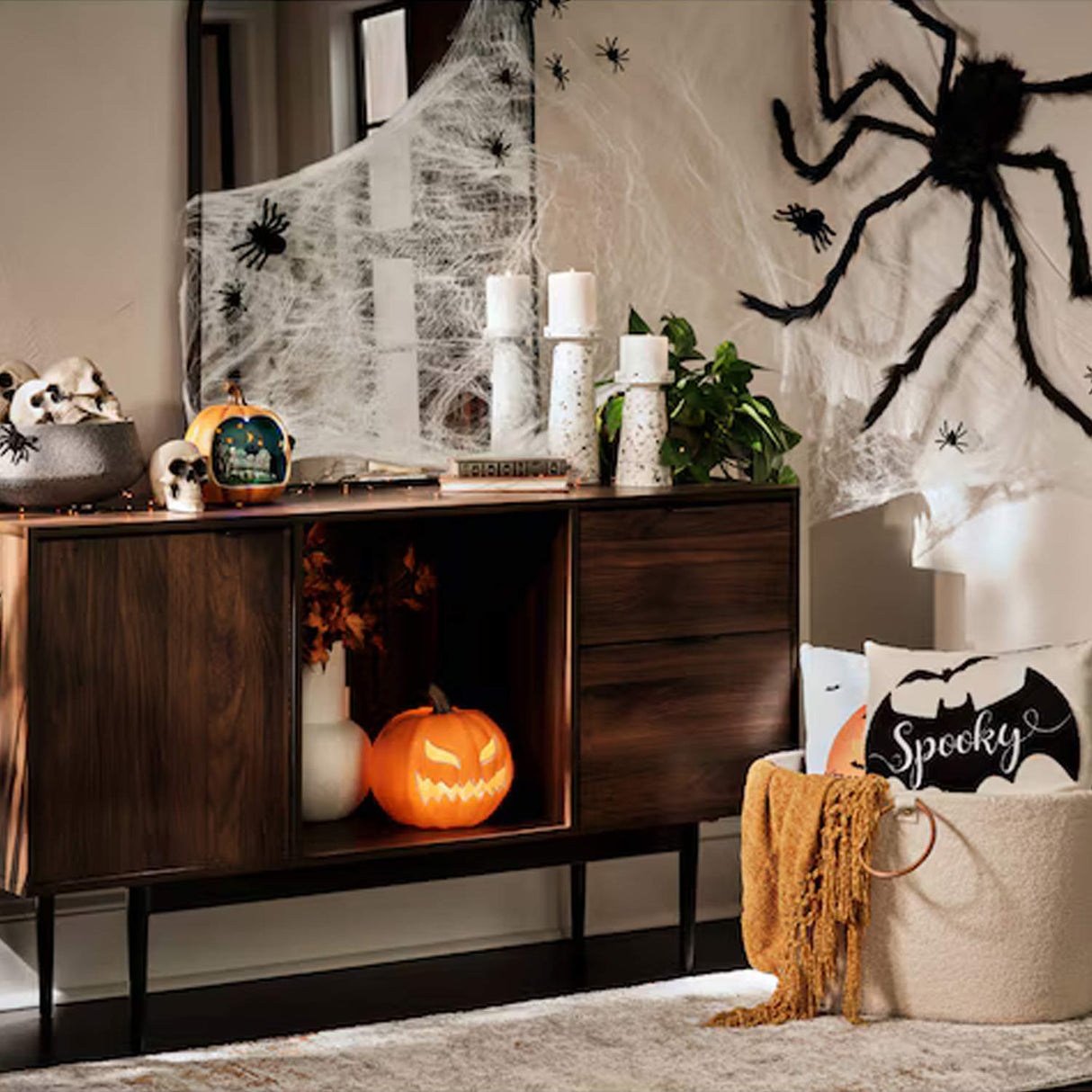 8.50 feets Haunted Living Lighted Scary Jack O Lantern Pumpkin Decoration