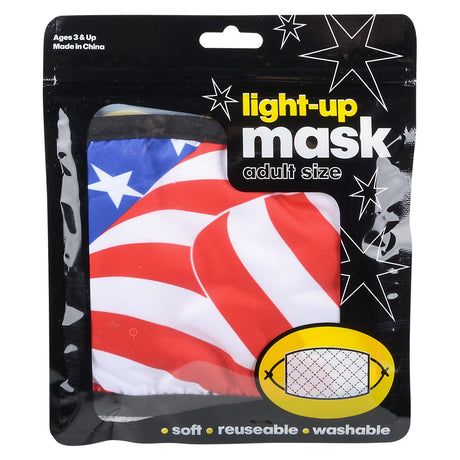 Light-Up Patriotic Face Mask Adult Size (1 DZ)