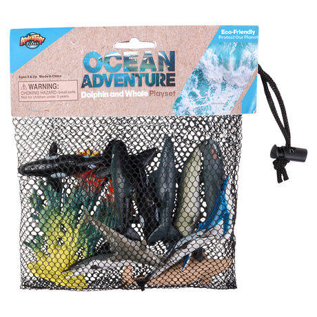 Dolphin And Whale Mesh Bag Play Set (12 Pc)