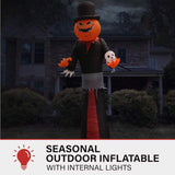 12ft Haunted Hill Farm Yard stake Lighted Jack-o-lantern Inflatable